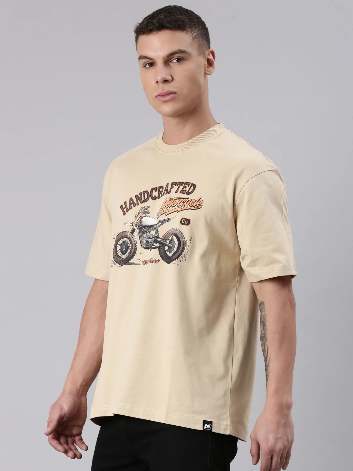 TVS Lifestyle 100% Cotton Oversized Graphic T-shirt for Men | Premium 220 GSM Heavyweight Tee with Relaxed Fit | Soft Cotton Oversized T Shirt for Boys | Durable Ribbed Neckline Streetwear Style - Image 21