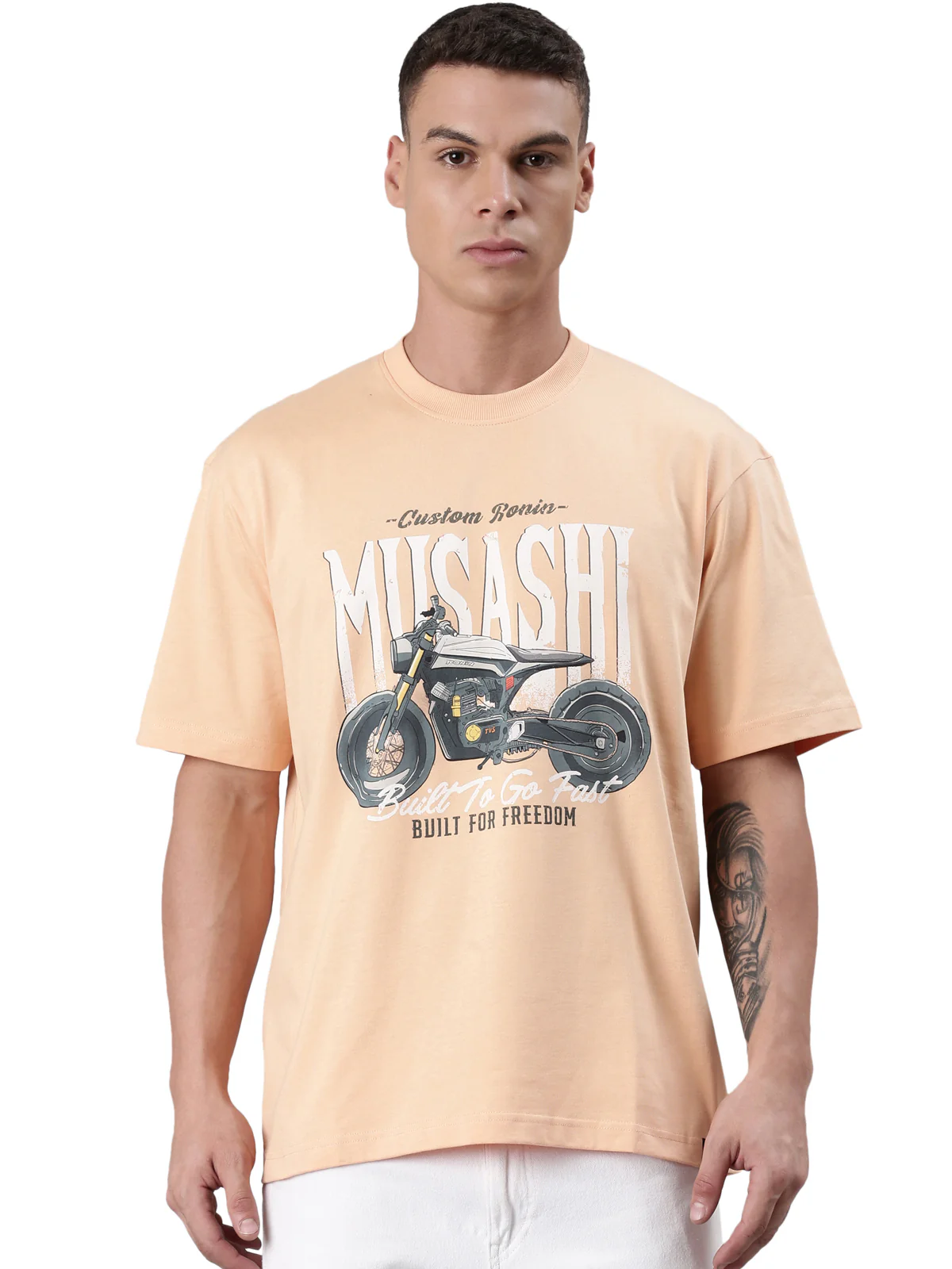 TVS Lifestyle 100% Cotton Oversized Graphic T-shirt for Men | Premium 220 GSM Heavyweight Tee with Relaxed Fit | Soft Cotton Oversized T Shirt for Boys | Durable Ribbed Neckline Streetwear Style - Image 25