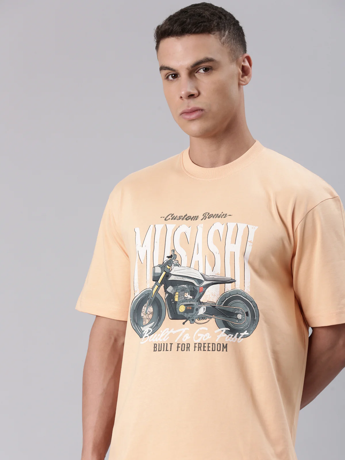 TVS Lifestyle 100% Cotton Oversized Graphic T-shirt for Men | Premium 220 GSM Heavyweight Tee with Relaxed Fit | Soft Cotton Oversized T Shirt for Boys | Durable Ribbed Neckline Streetwear Style - Image 26