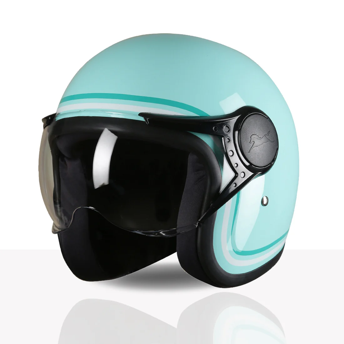 TVS MissFit Helmet for Women | Lightweight Ladies Helmet for Scooter | Stylish Girls Helmet with Extreme Comfort Fit | Women Helmet with Clear Visor | DOT & ISI Certified Helmet for Woman