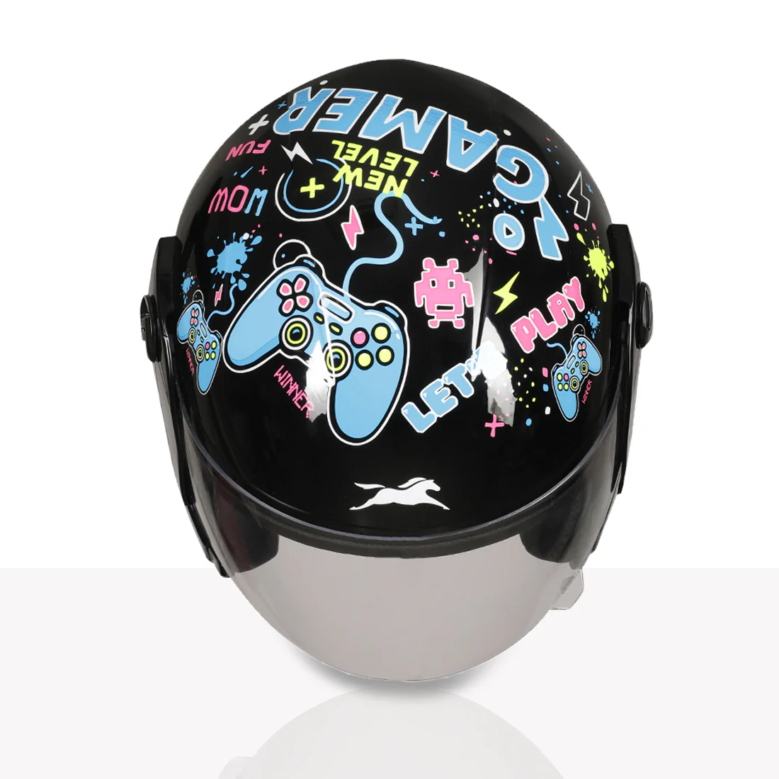 TVS Moto Jr. Kids Helmet |Fun Glow in the Dark Graphics | Lightweight ISI Certified ABS Shell| Removable Cheek Pads | Ideal Kids Bike Helmet for Cycle Scooter Daily Ride Comfort & Protection - Image 4