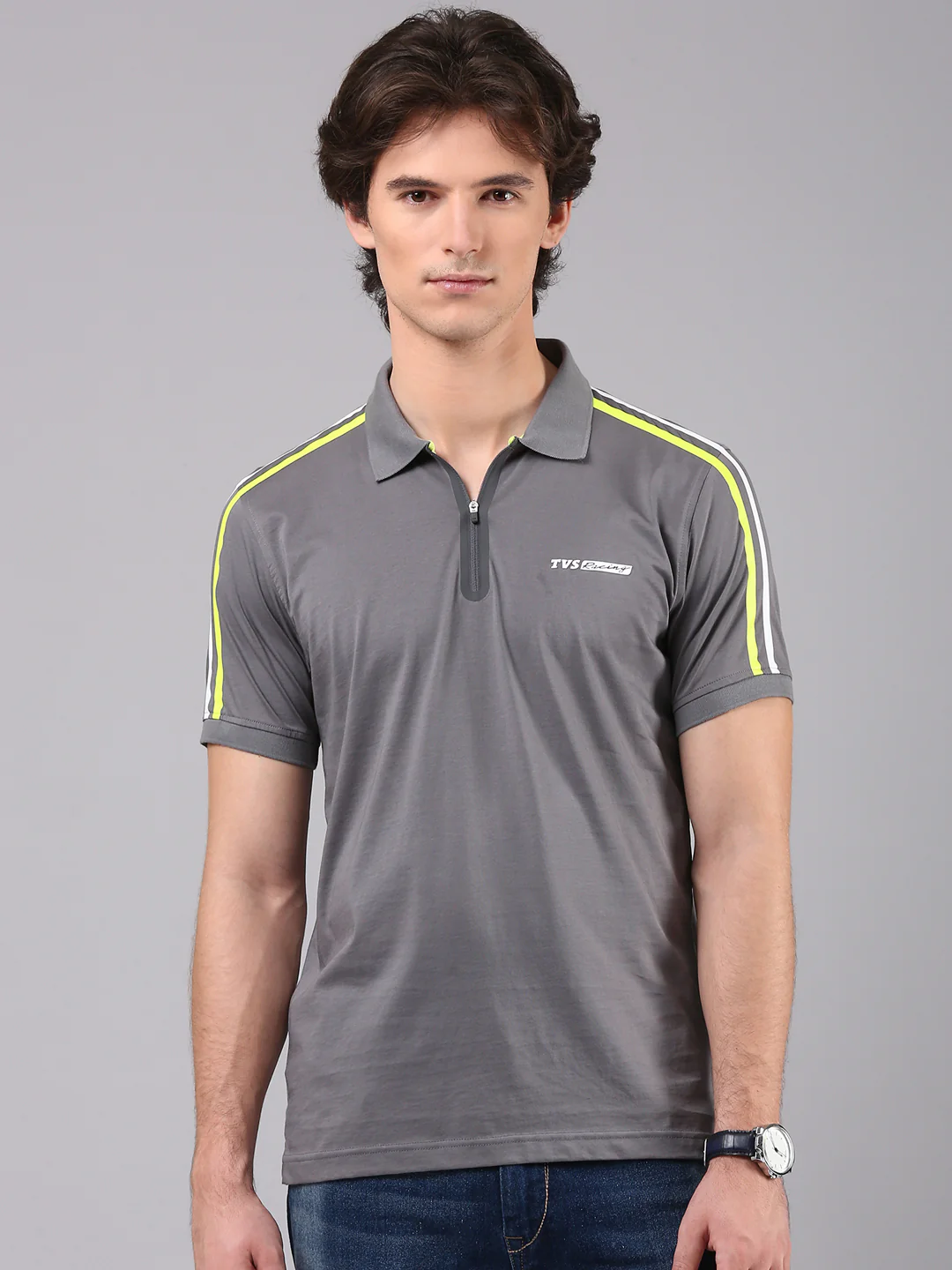 TVS Originals Racing 100% Cotton Mercerised Polo T-Shirt | 180 GSM | Sleek Zipper Placket | Soft Sheen Finish | Lightweight & Durable | Regular Fit | Heat-Sealed Neck | Premium Everyday Wear - Image 14