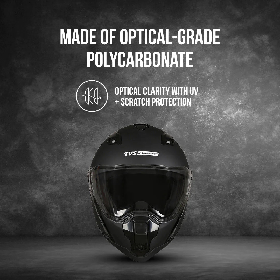 TVS Racing Anti Matter Full Face Helmet for Bike & Motorcycle Riders # -DOT & ISI Certified-Lightweight ABS Shell, UV Resistant-Ventilated Comfort Liner, Quick-Release Visor & Chin Strap - Image 11