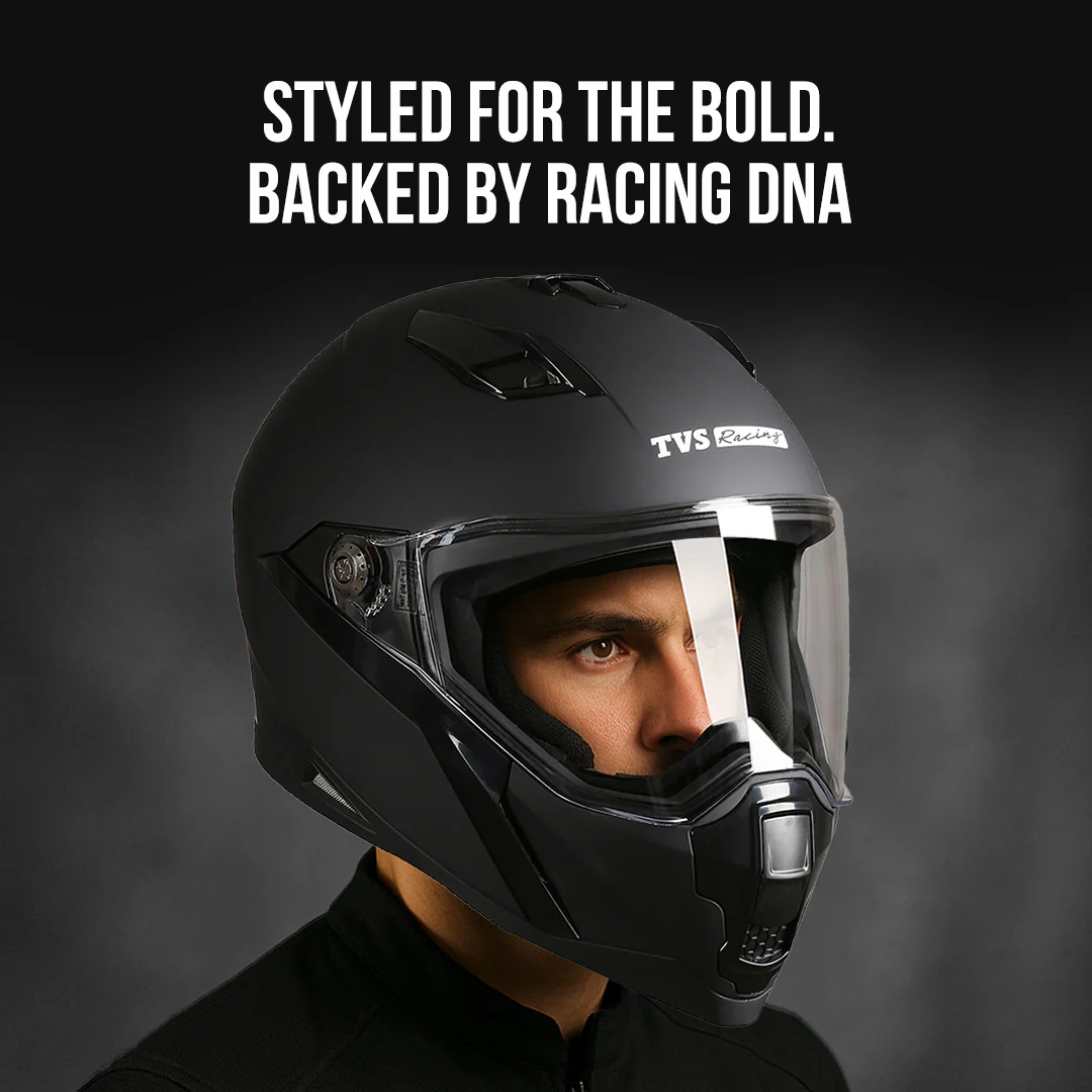 TVS Racing Anti Matter Full Face Helmet for Bike & Motorcycle Riders # -DOT & ISI Certified-Lightweight ABS Shell, UV Resistant-Ventilated Comfort Liner, Quick-Release Visor & Chin Strap - Image 12