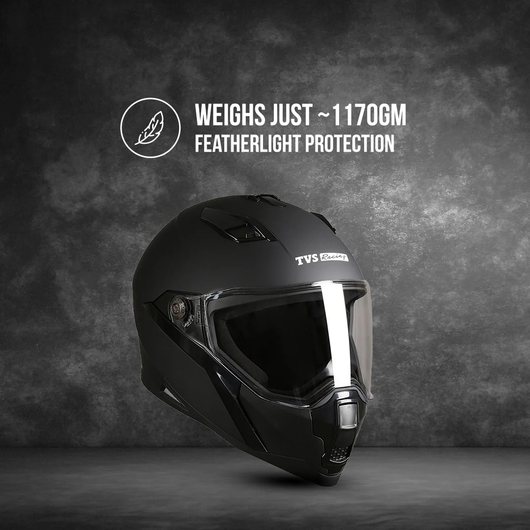 TVS Racing Anti Matter Full Face Helmet for Bike & Motorcycle Riders # -DOT & ISI Certified-Lightweight ABS Shell, UV Resistant-Ventilated Comfort Liner, Quick-Release Visor & Chin Strap - Image 5