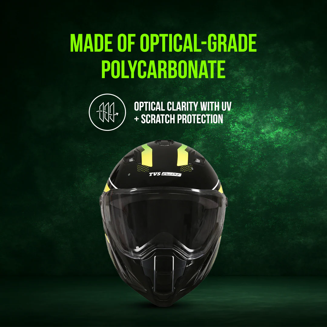 TVS Racing Anti Matter Full Face Helmet for Bike & Motorcycle Riders # -DOT & ISI Certified-Lightweight ABS Shell, UV Resistant-Ventilated Comfort Liner, Quick-Release Visor & Chin Strap - Image 72