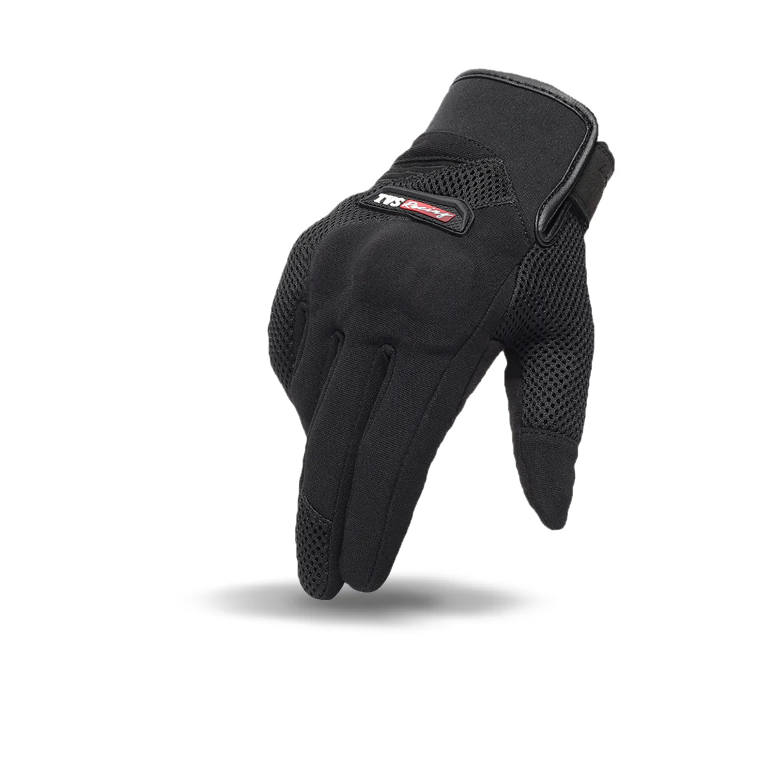 TVS Racing Beast Riding Gloves | All-Weather Riding Protection | Corduroy Top | PVC Knuckle Guard | Touchscreen Ready | Breathable Airmesh | Anti-Fatigue Padded Palm | Men’s Motorcycle Gloves