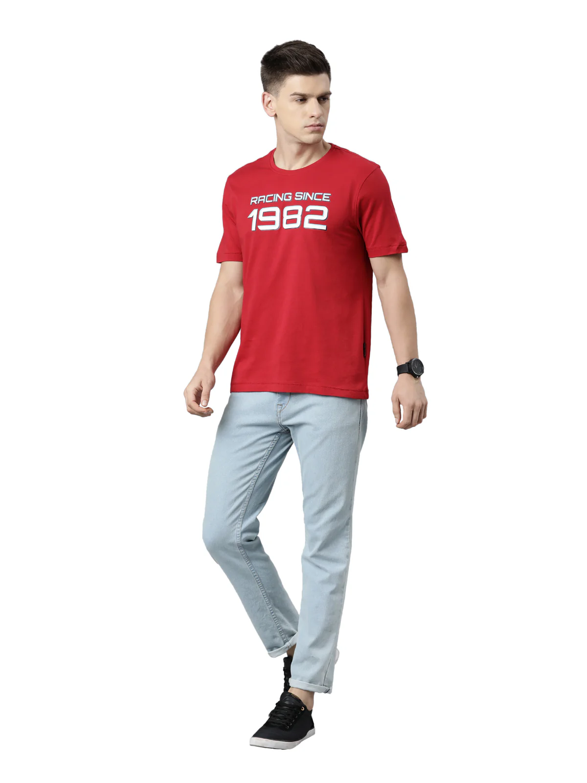 TVS Racing Classic Round Neck Cotton T-Shirt for Men - Image 14