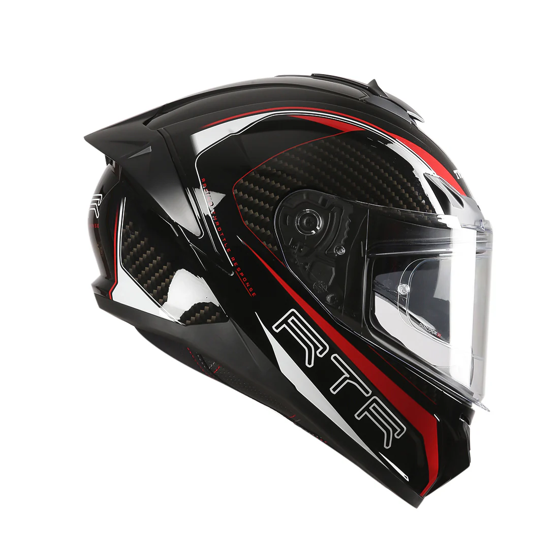 TVS Racing Hurricane Series Full Face Dual Visor Helmet for Men | Premium Bike Helmets with ABS Shell, UV Paint | Quick Release System | Aerodynamic Design | ECE, DOT & ISI Certified (Red) - Image 2