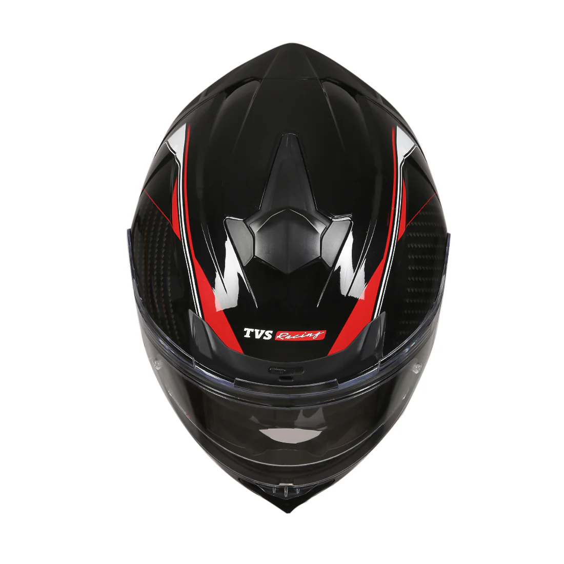 TVS Racing Hurricane Series Full Face Dual Visor Helmet for Men | Premium Bike Helmets with ABS Shell, UV Paint | Quick Release System | Aerodynamic Design | ECE, DOT & ISI Certified (Red) - Image 7