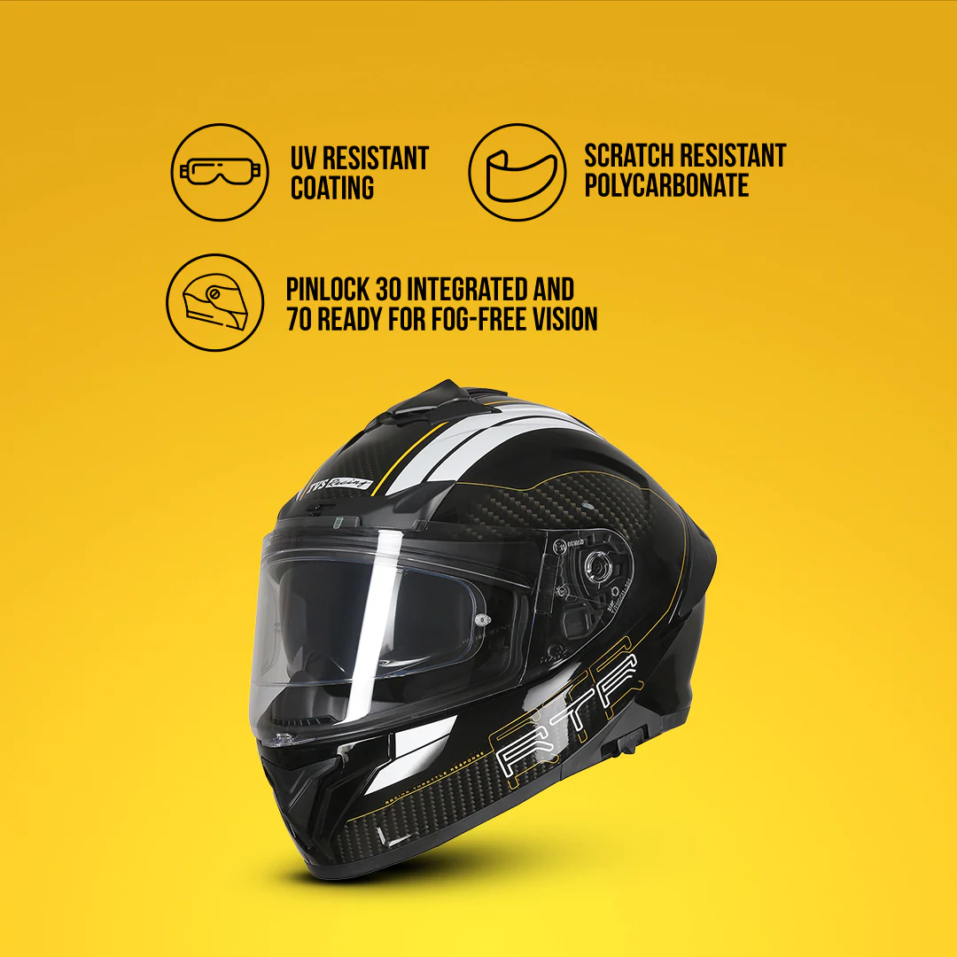 TVS Racing Hurricane Helmet Full-Face, Aerodynamic Design - Image 22