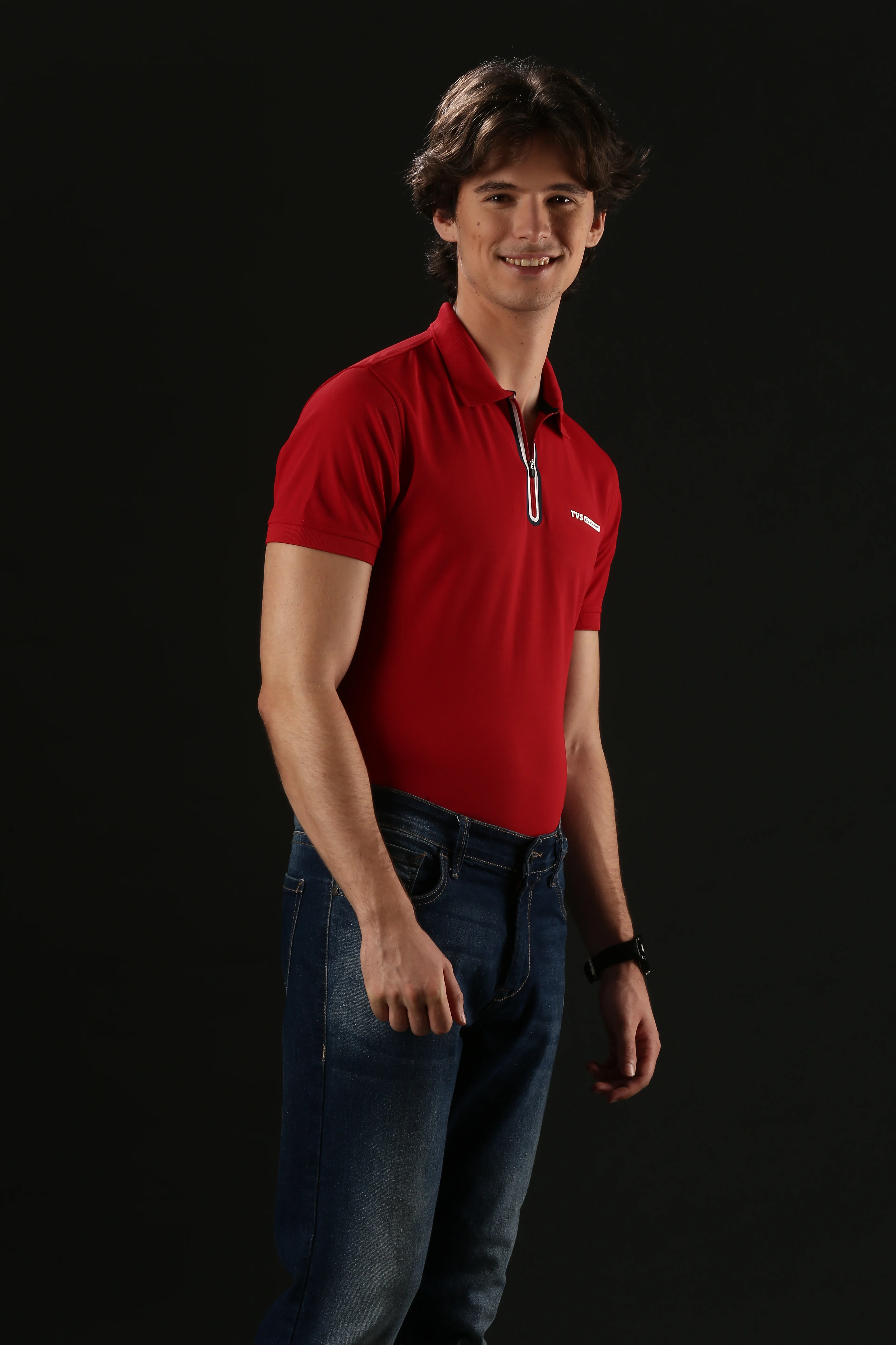TVS Originals Racing Men’s Polo T-Shirt | 100% Polyester | Quick-Dry | Antimicrobial Finish | Zipper Placket | Reflective Branding | Lightweight Activewear | 200 GSM | Regular Fit - Image 10