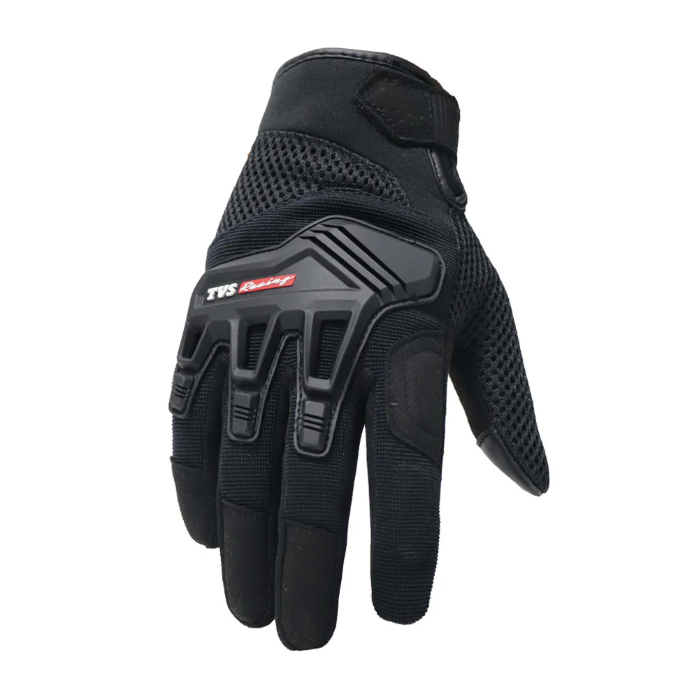 TVS Racing City Riding Gloves Black Lightweight and Durable Protection - Image 2