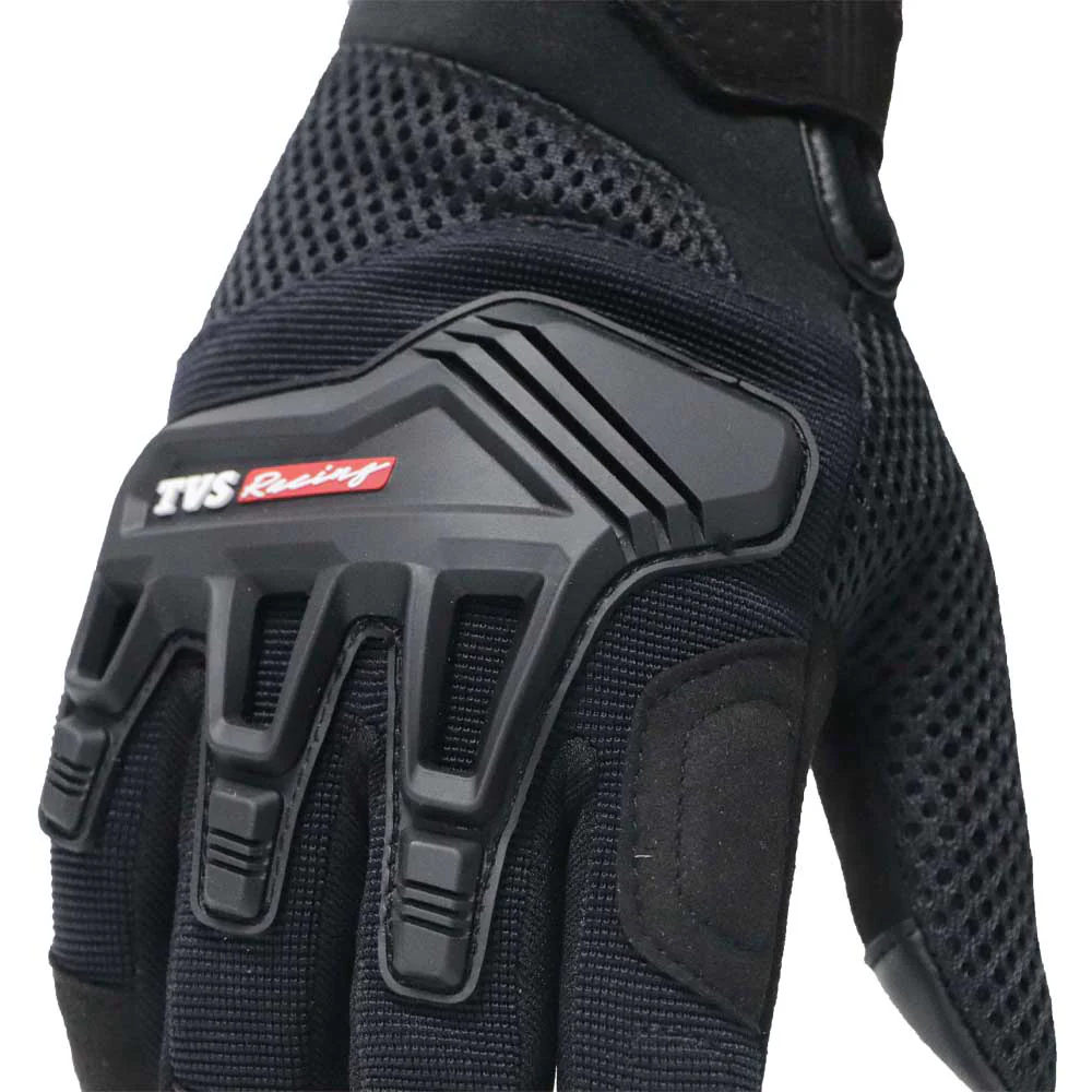 TVS Racing City Riding Gloves Black Lightweight and Durable Protection - Image 5