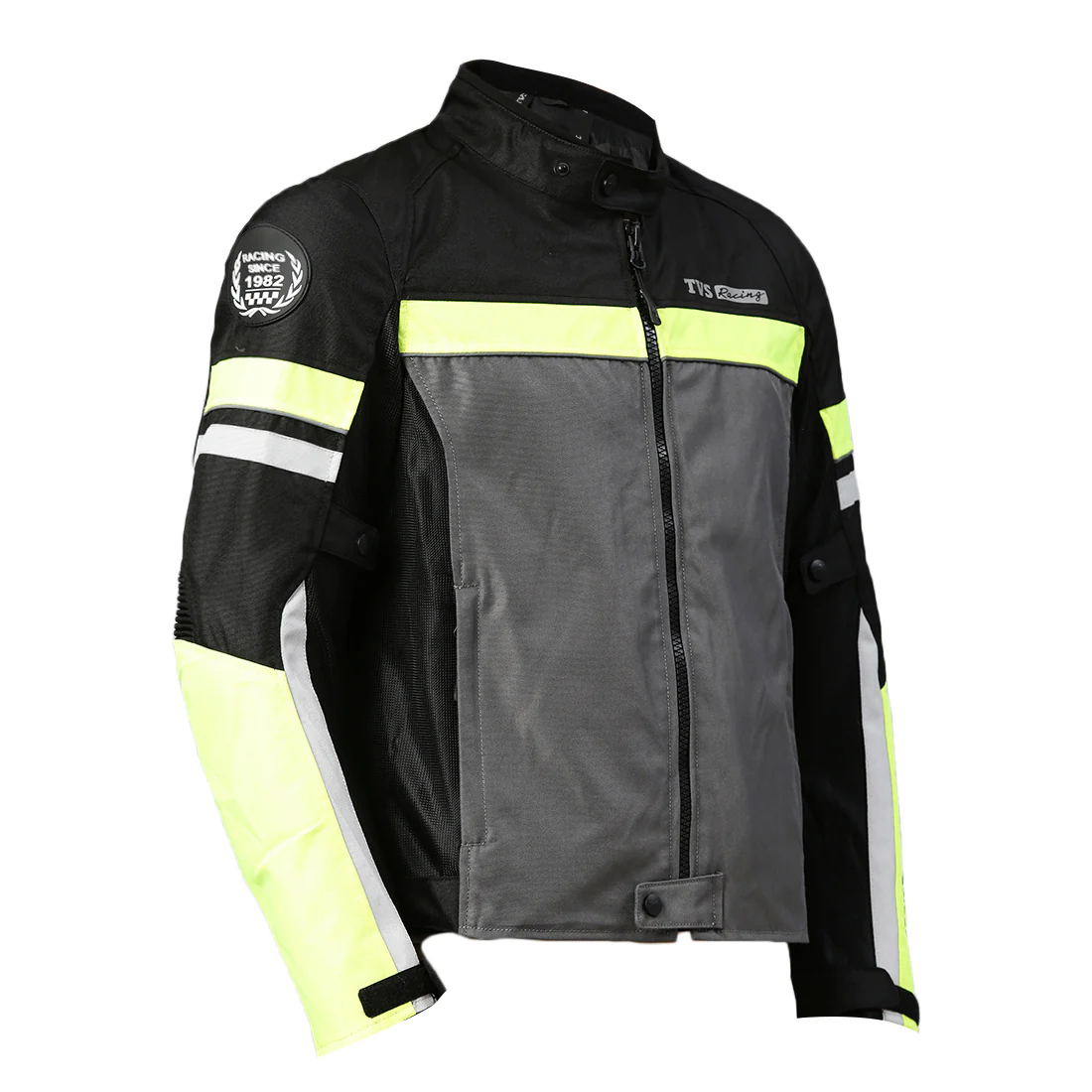 TVS Racing Asphalt Riding Jacket for Men- High Abrasion 600D Polyester, CE Level 2 Armour Protection – Essential Bike Jacket for Bikers (Grey) - Image 17