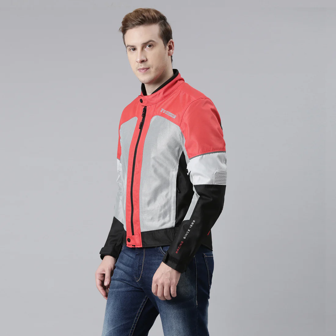 TVS Racing Street Striker Jacket Red/Black Superior Protection & Style - Image 39