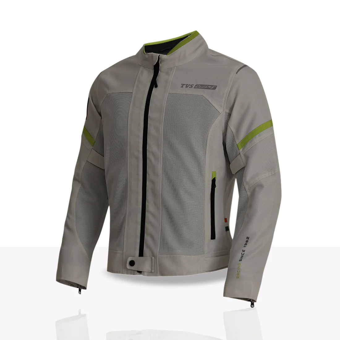 TVS Racing Tech-Core Road Jacket for Men | CE2 armour <5kN at Shoulders Elbows and Back | 600D Chassis | 310gsm Vent Mesh | High-Vis Reflective Tech| YKK zippers | Engineered for bikers - Image 21