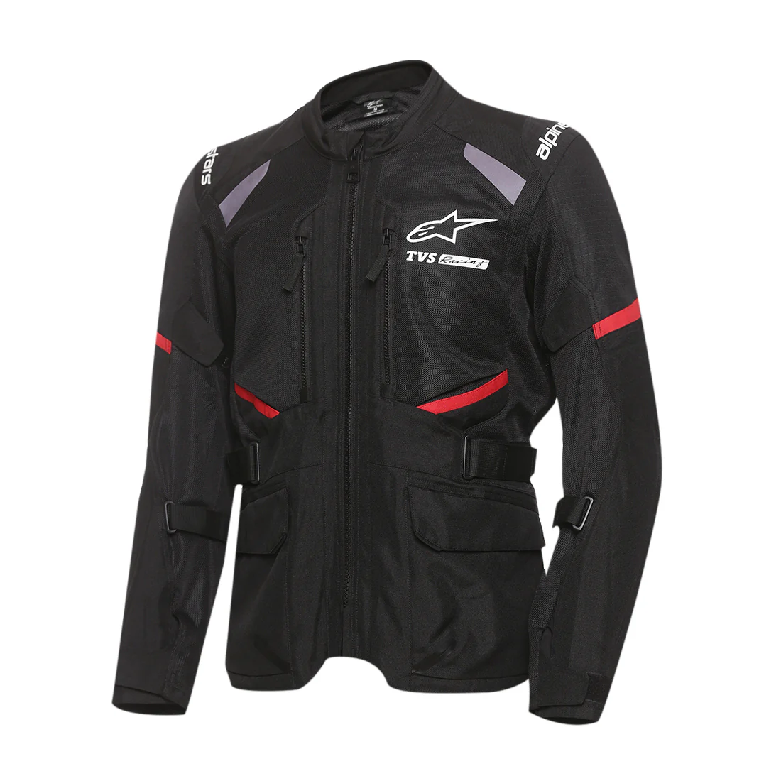 TVS Racing x Alpinestars Touring Riding Jacket with CE Level 2 Nucleon Plasma Armor, 600D Abrasion Resistant Shell, 310 GSM Mesh Ventilation, Reflective Panels, Cargo Pockets Motorcycle Touring Jacket - Image 4