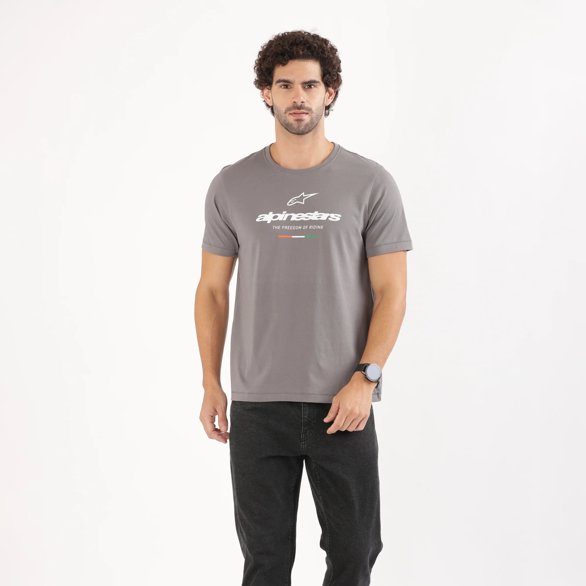 TVS Racing x Alpinestars Crew Neck T-Shirt-100% Soft Combed Cotton, Breathable & Anti-Microbial Fabric, Non-PVC Print, No-Chafe Skin-Friendly Comfort for Racing & Casual Everyday Wear - Image 4