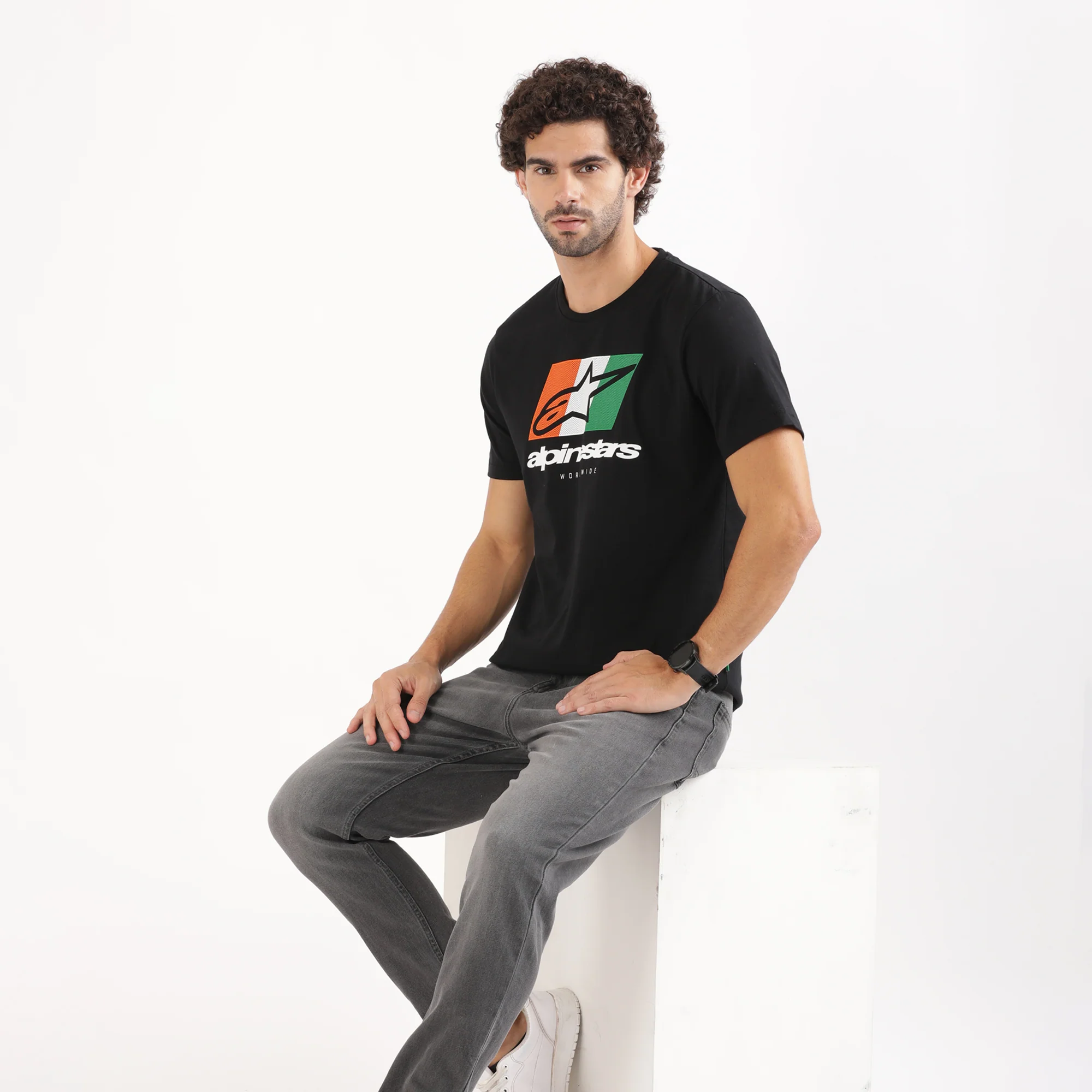 TVS Racing x Alpinestars Crew Neck T-Shirt-100% Soft Combed Cotton, Breathable & Anti-Microbial Fabric, Non-PVC Print, No-Chafe Skin-Friendly Comfort for Racing & Casual Everyday Wear - Image 3