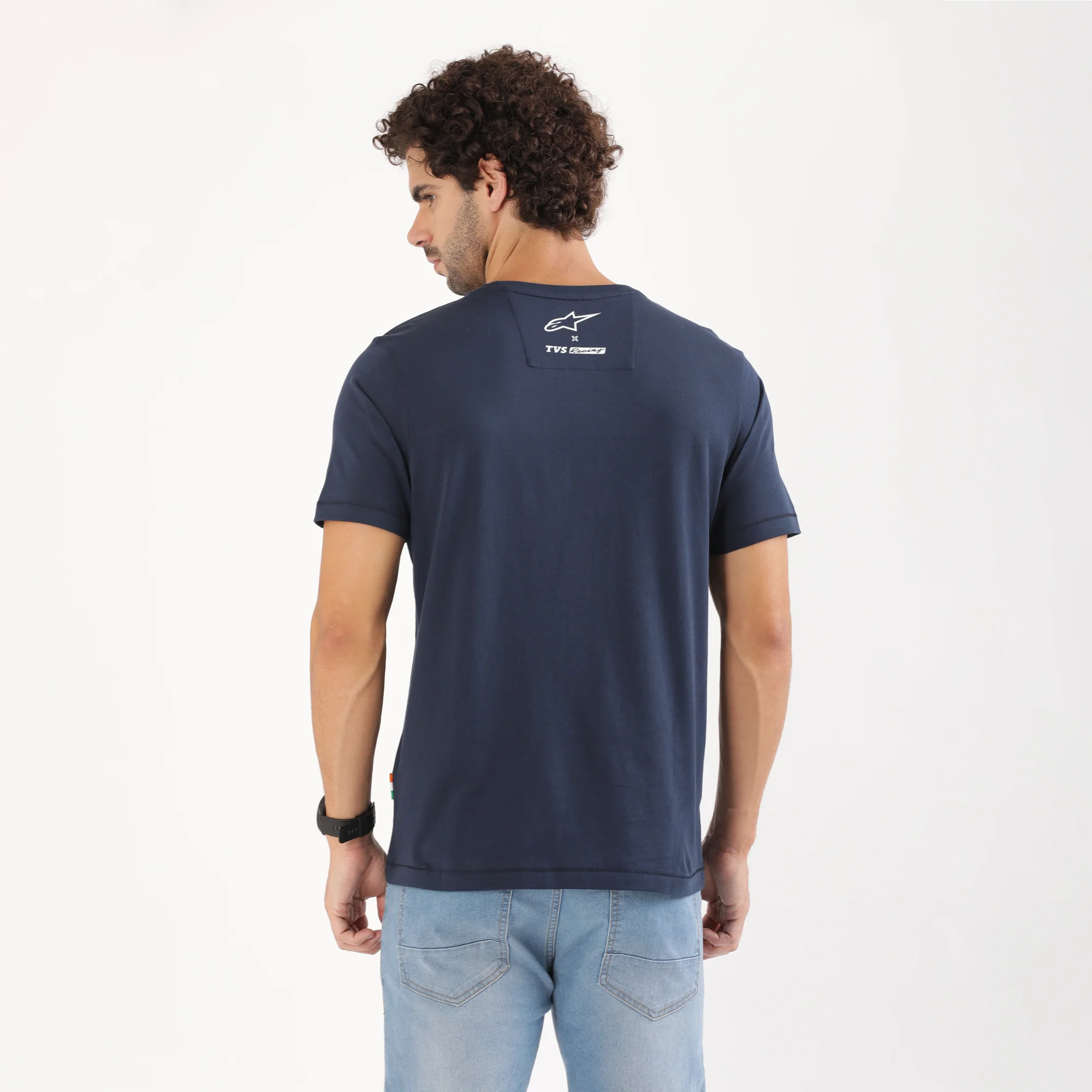 TVS Racing x Alpinestars Crew Neck T-Shirt-100% Soft Combed Cotton, Breathable & Anti-Microbial Fabric, Non-PVC Print, No-Chafe Skin-Friendly Comfort for Racing & Casual Everyday Wear - Image 8