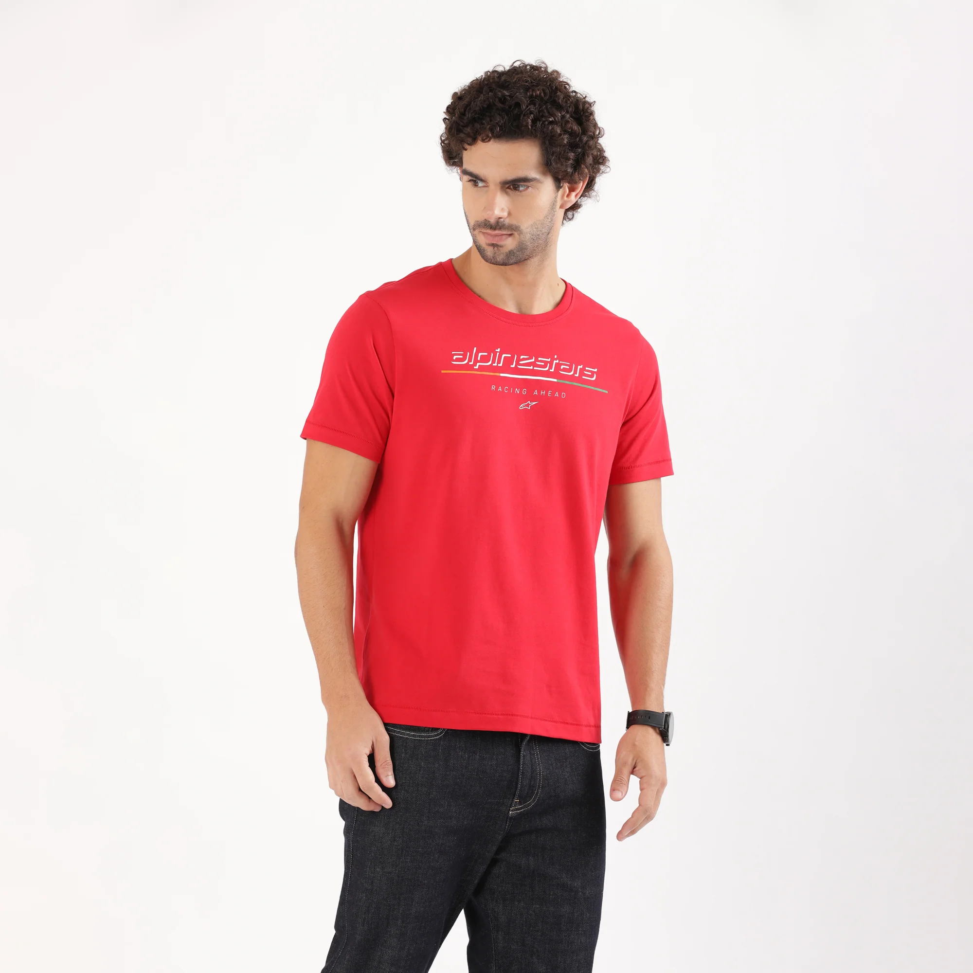 TVS Racing x Alpinestars Crew Neck T-Shirt-100% Soft Combed Cotton, Breathable & Anti-Microbial Fabric, Non-PVC Print, No-Chafe Skin-Friendly Comfort for Racing & Casual Everyday Wear - Image 11