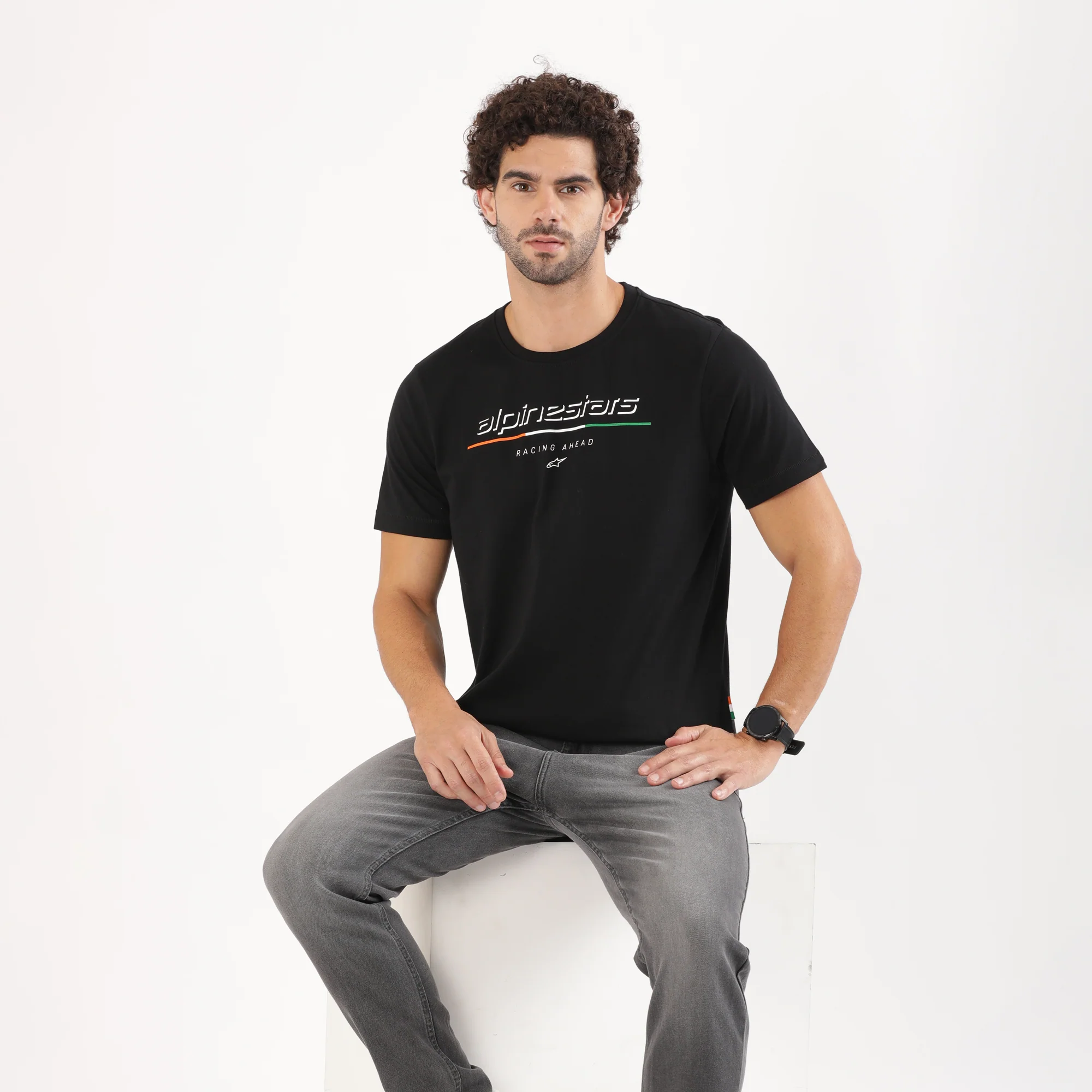 TVS Racing x Alpinestars Crew Neck T-Shirt-100% Soft Combed Cotton, Breathable & Anti-Microbial Fabric, Non-PVC Print, No-Chafe Skin-Friendly Comfort for Racing & Casual Everyday Wear - Image 3
