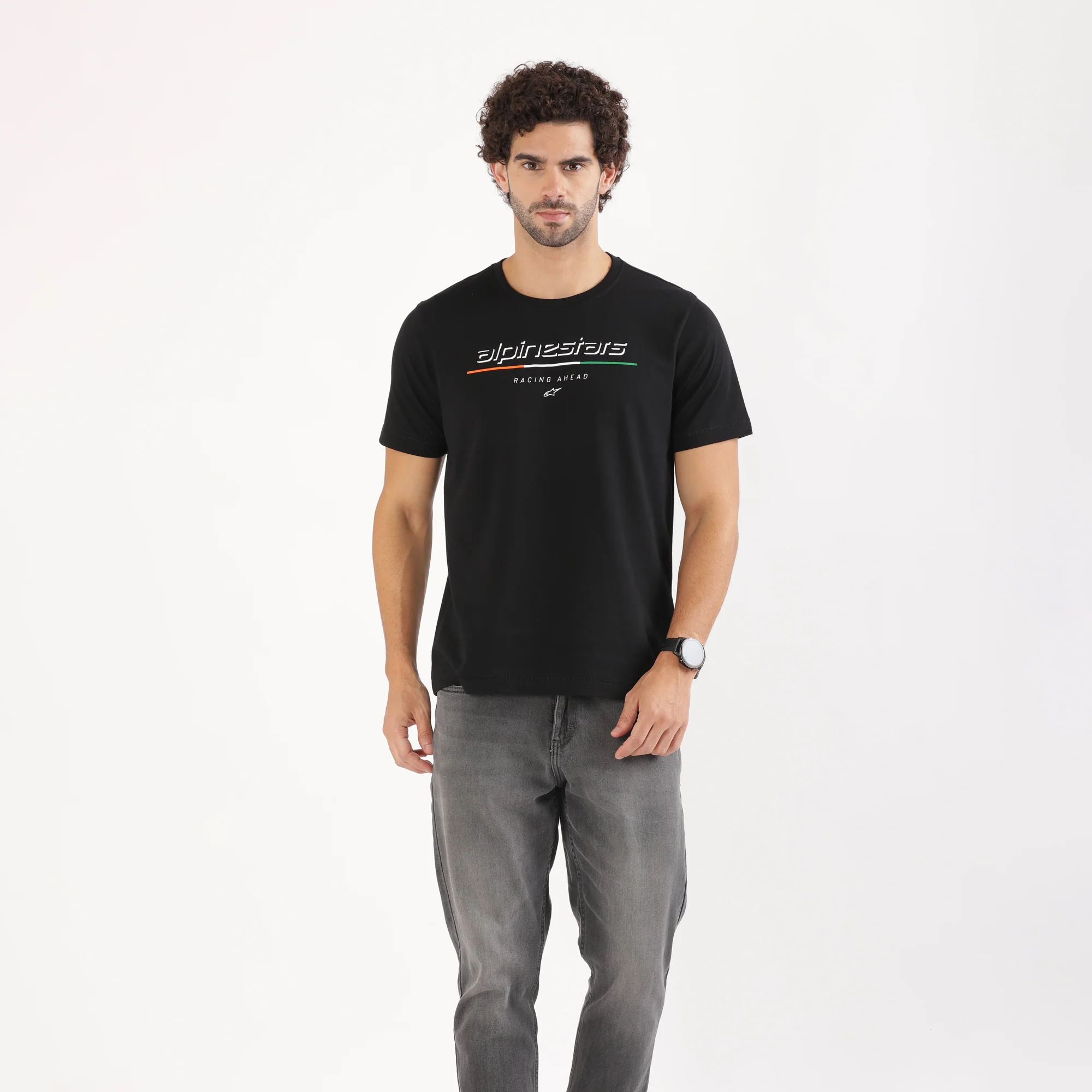 TVS Racing x Alpinestars Crew Neck T-Shirt-100% Soft Combed Cotton, Breathable & Anti-Microbial Fabric, Non-PVC Print, No-Chafe Skin-Friendly Comfort for Racing & Casual Everyday Wear - Image 4