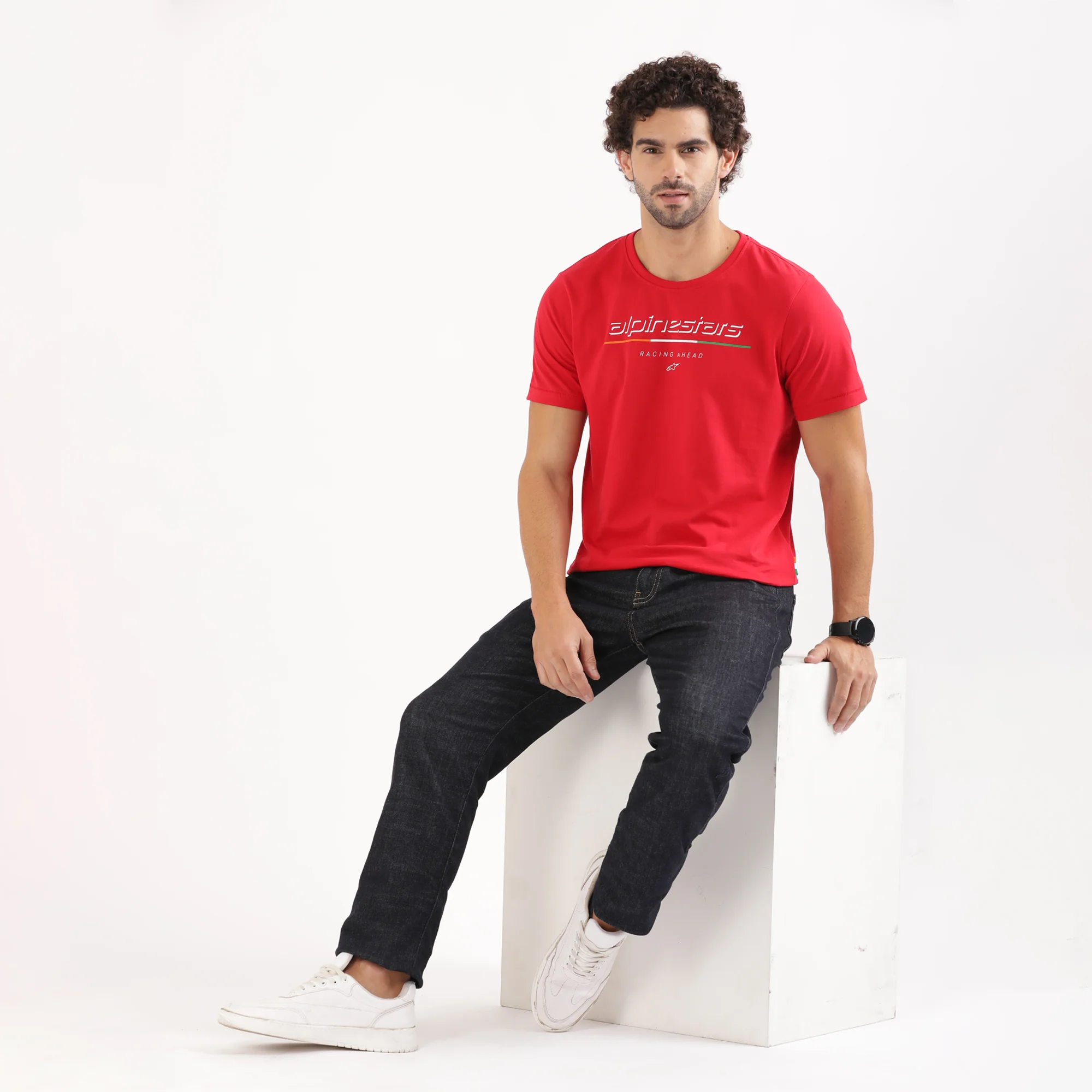 TVS Racing x Alpinestars Crew Neck T-Shirt-100% Soft Combed Cotton, Breathable & Anti-Microbial Fabric, Non-PVC Print, No-Chafe Skin-Friendly Comfort for Racing & Casual Everyday Wear - Image 9
