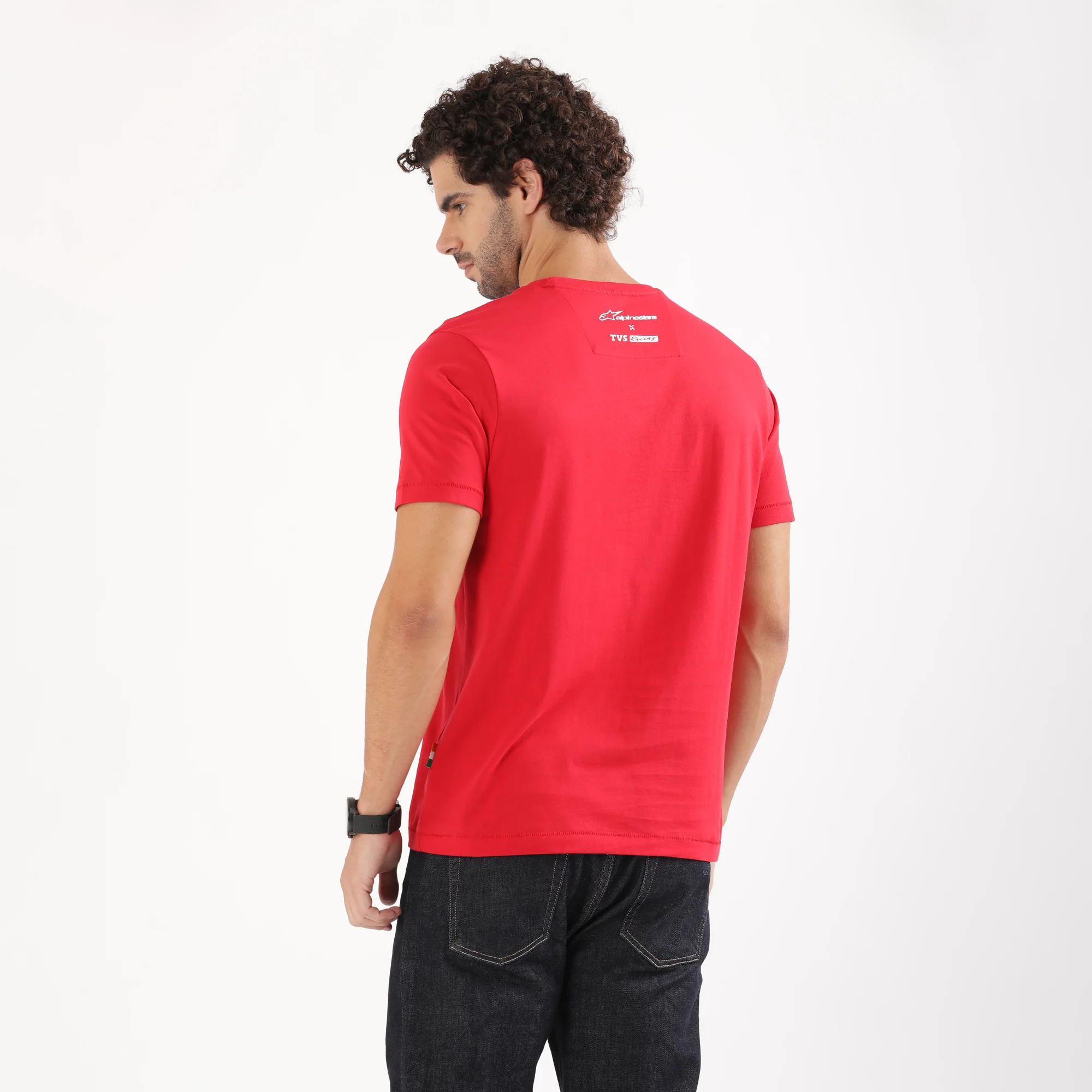 TVS Racing x Alpinestars Crew Neck T-Shirt-100% Soft Combed Cotton, Breathable & Anti-Microbial Fabric, Non-PVC Print, No-Chafe Skin-Friendly Comfort for Racing & Casual Everyday Wear - Image 8