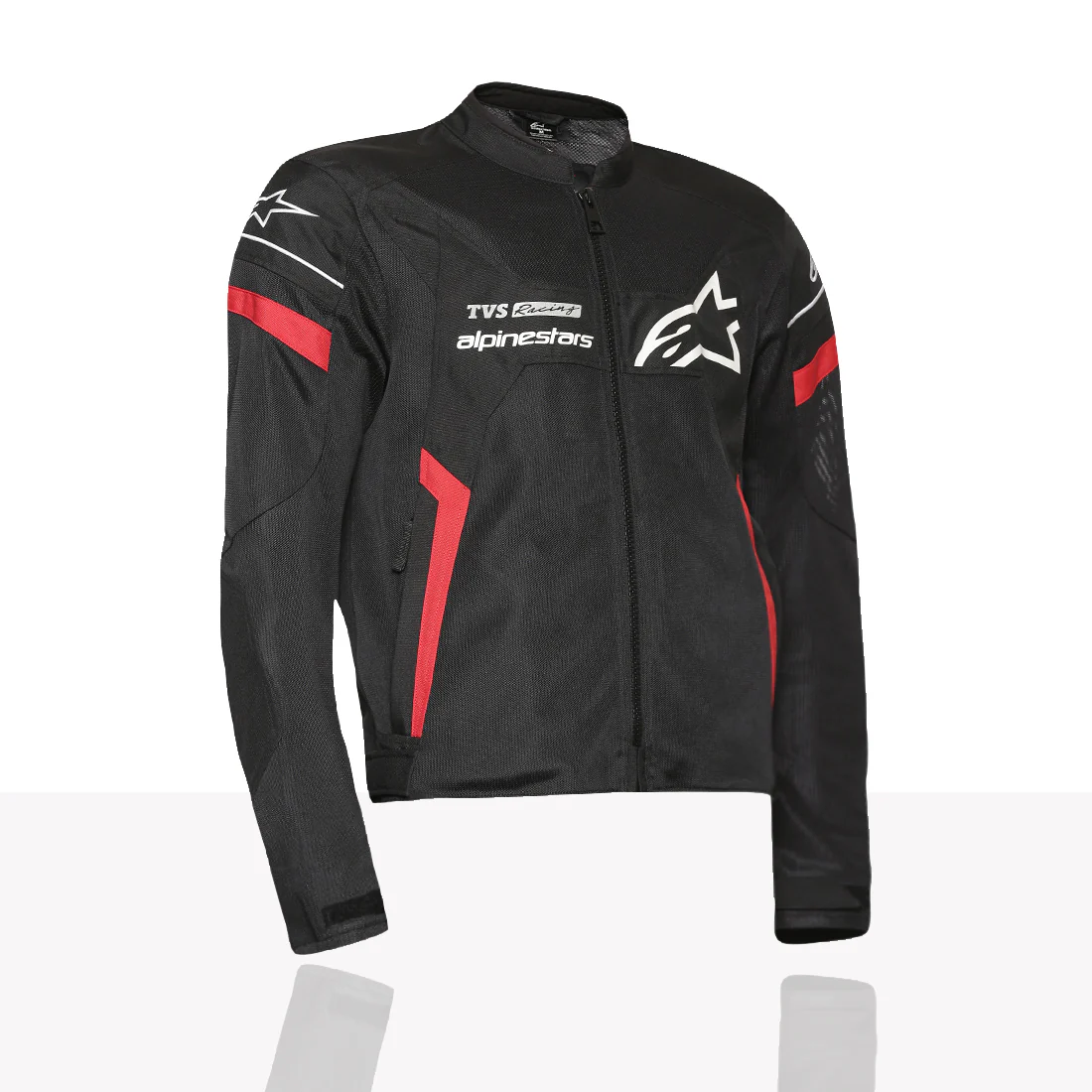 TVS Racing x Alpinestars Riding Jacket with CE Level 2 Nucleon Plasma Armor, 600D Abrasion Resistant Shell, Breathable Mesh Panels, Reflective Visibility, Pre Curved Sleeves Motorcycle Protective Gear - Image 3