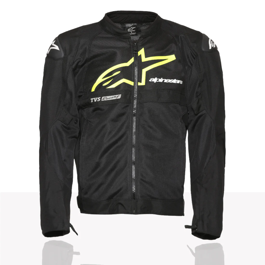 TVS Racing x Alpinestars Riding Jacket with CE Level 2 Nucleon Plasma Armor, 600D Abrasion Resistant Shell, Breathable Mesh Panels, Reflective Visibility, Pre Curved Sleeves Motorcycle Protective Gear - Image 7