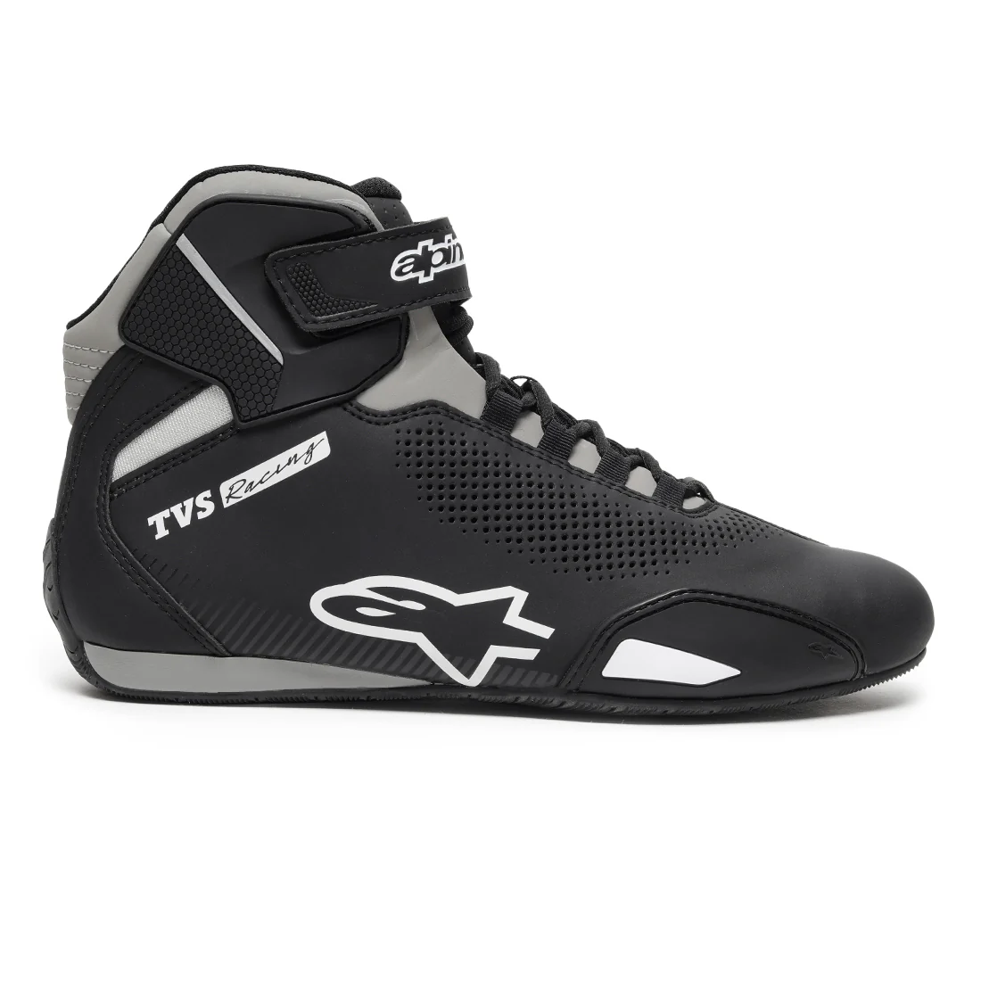TVS Racing x Alpinestars Riding Shoes for Men with CE Certification, Lightweight Microfiber Upper, Speed Lace Closure, Ankle Protection, Airflow Vents and Road Riding Comfort - Image 10