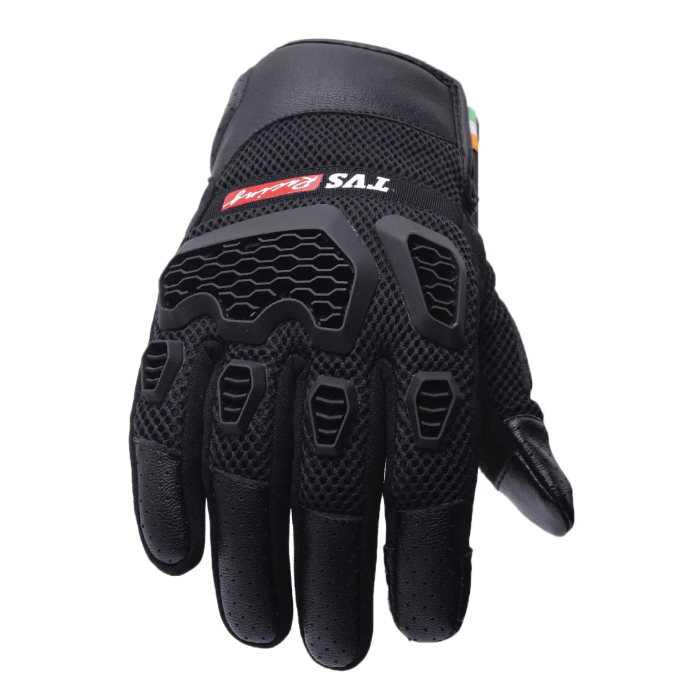 TVS Racing Adventure Riding Gloves Black Rugged and Durable for Long Rides - Image 4
