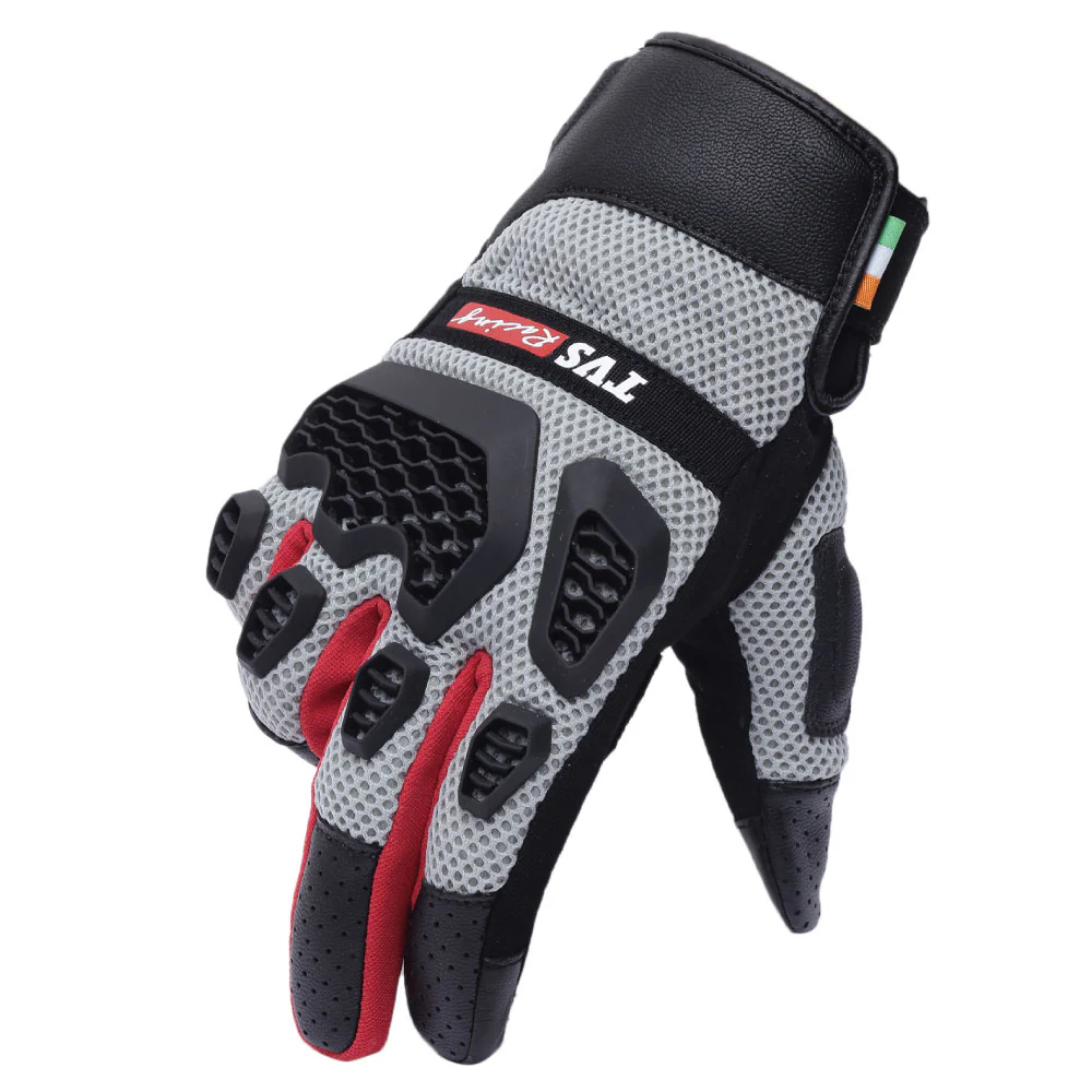 TVS Racing Adventure Riding Gloves Black Rugged and Durable for Long Rides - Image 8