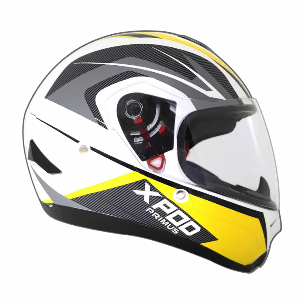 TVS XPOD Primus Helmet Single Visor Yellow - Full Face Protection - Image 5