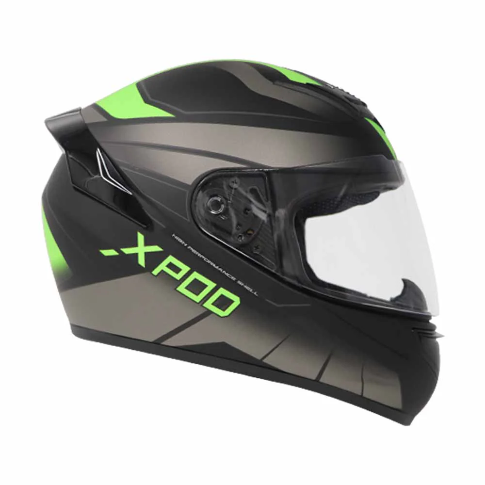 TVS XPOD Aerodynamic Helmet for Men- ISI & DOT Certified, Ultrawide Visor, Quick Release Strap – Premium Bike Helmet with Enhanced Air Circulation (Neon Green Dual Tone) - Image 3