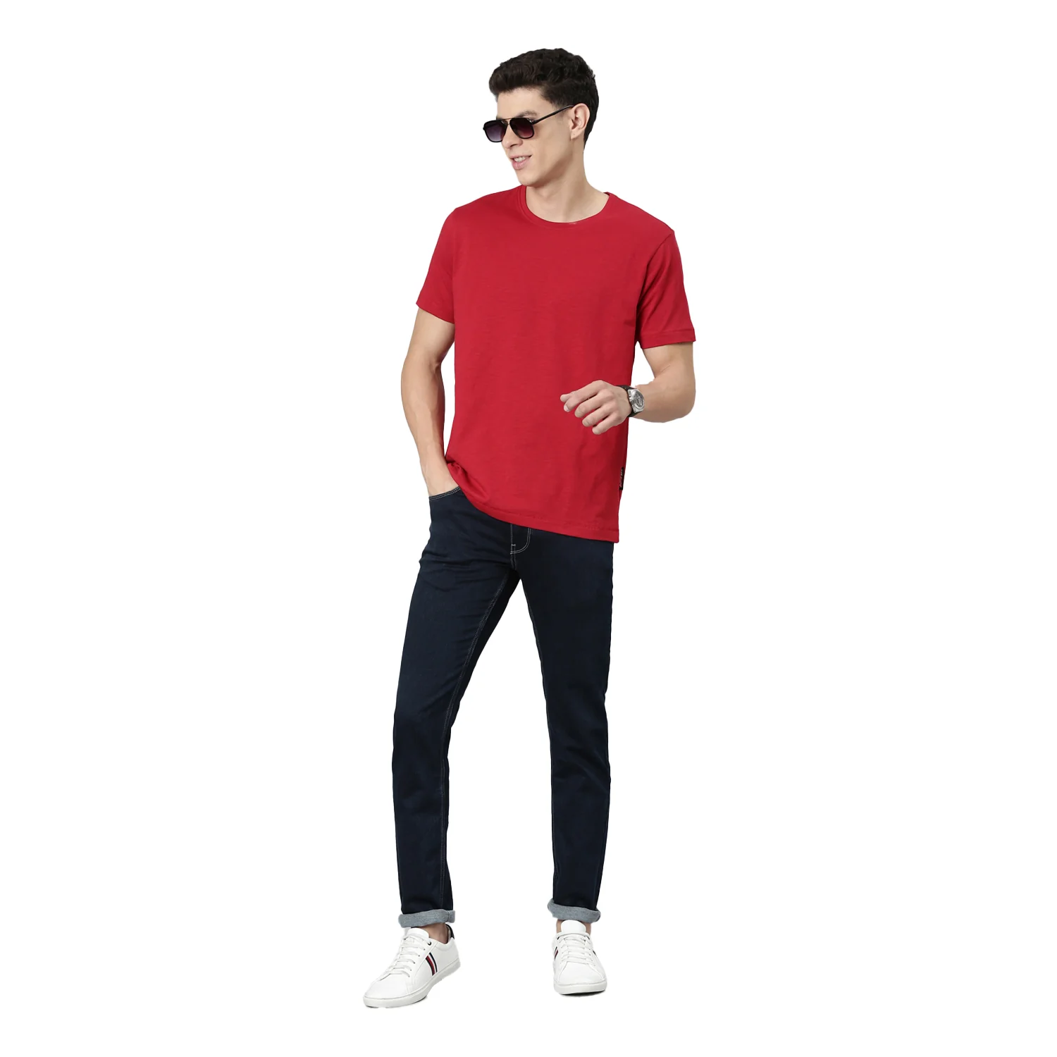 TVS Racing Crew Neck Solid Slub Tee - Image 3