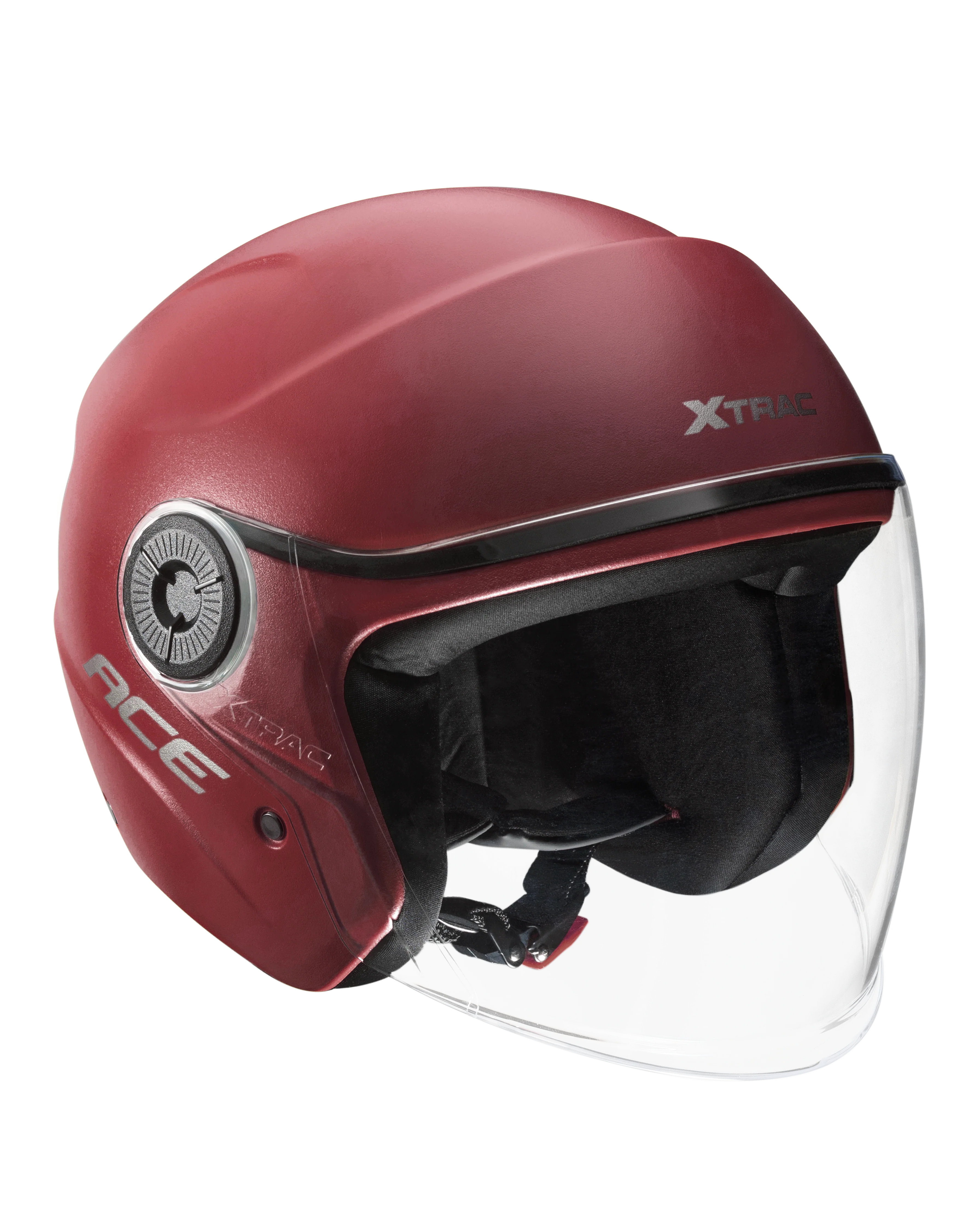 Xtrac Ace Open Face Helmet – ISI Certified Half Face Bike Helmet with ABS Shell, Clear Visor & Comfortable Padding - Image 44