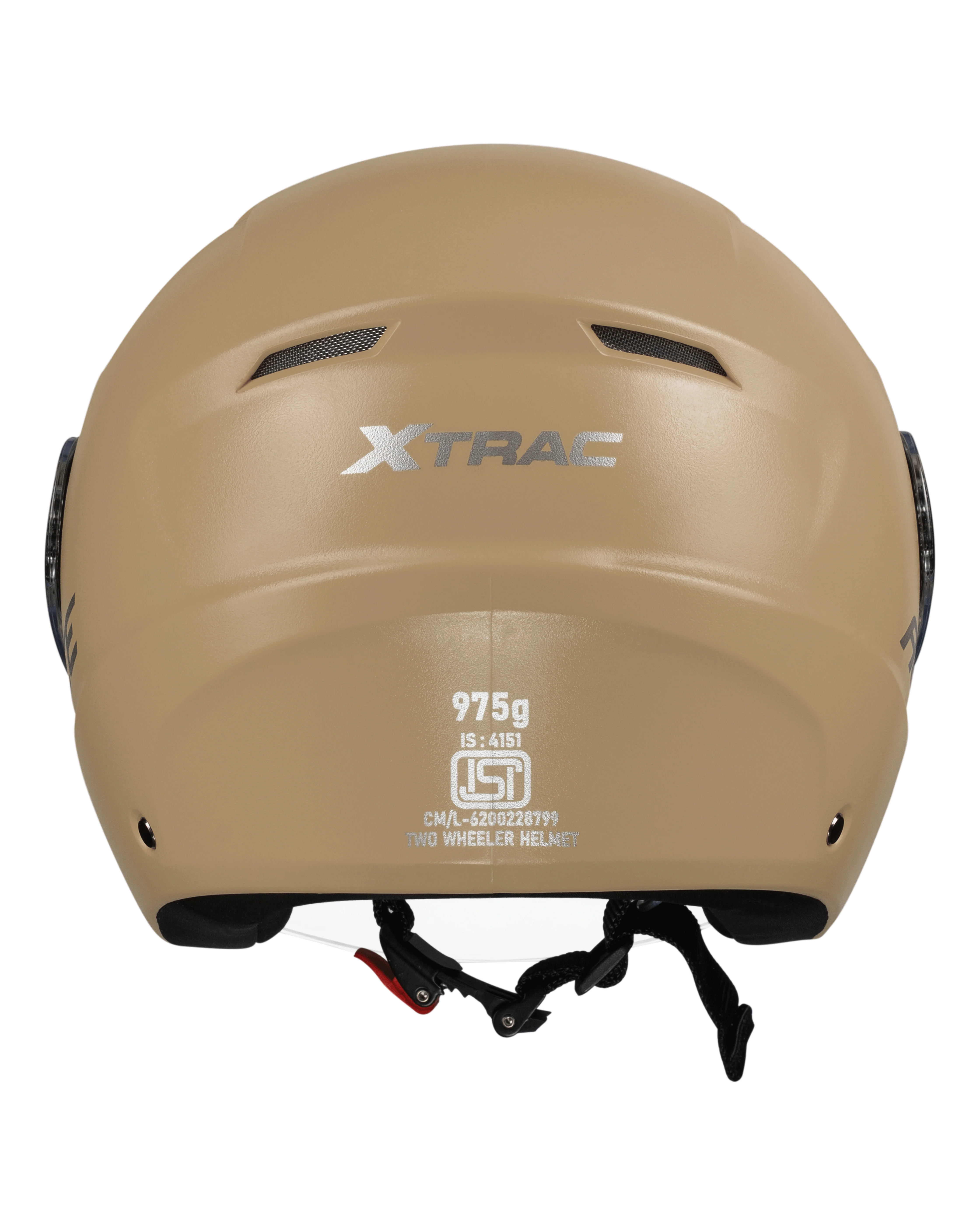 Xtrac Ace Open Face Helmet – ISI Certified Half Face Bike Helmet with ABS Shell, Clear Visor & Comfortable Padding - Image 62