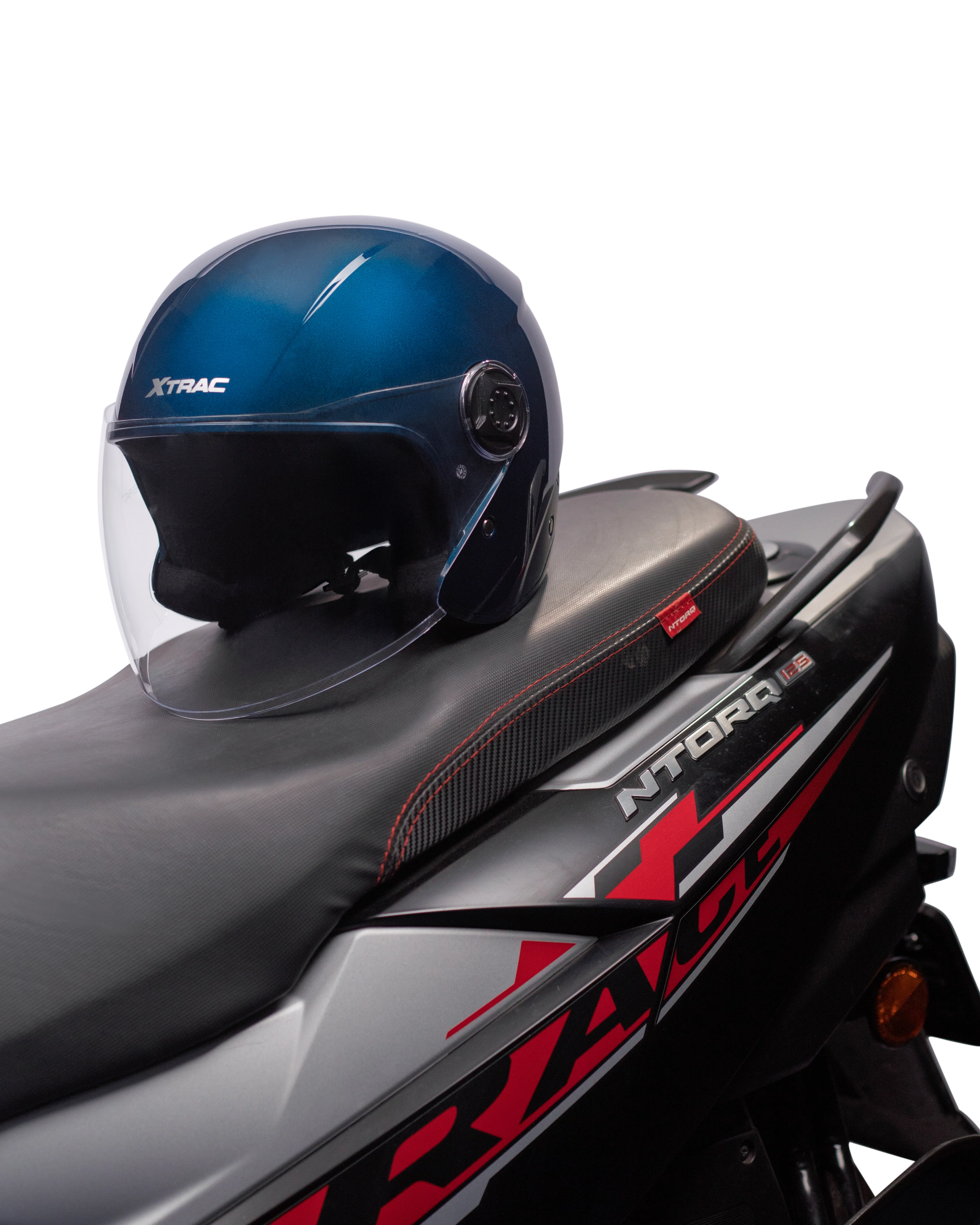 Xtrac Fit ISI Certified Half Face Bike Helmet with Clear Visor | Lightweight Open Face Helmet for Men & Women - Image 66